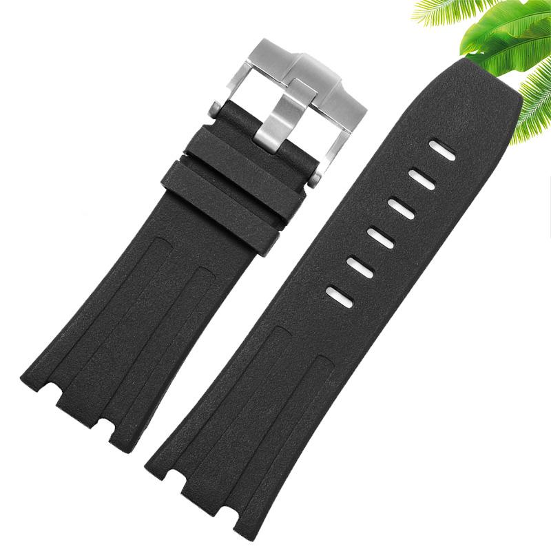 Классический черный ремешок для часов Audemars и Piguet Royal Oak Strap FOR AP 15710 26470 резиновый ремешок для часов с пряжкой-пряжкой, силиконовый ремешок 28 мм