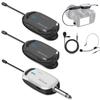 Alvoxcon Wireless Microphone Headset, Lapel Microphone, Wireless UHF Clip-on Microphone, for Video Recording, Recording, and Loudspeakers, Cameras,
