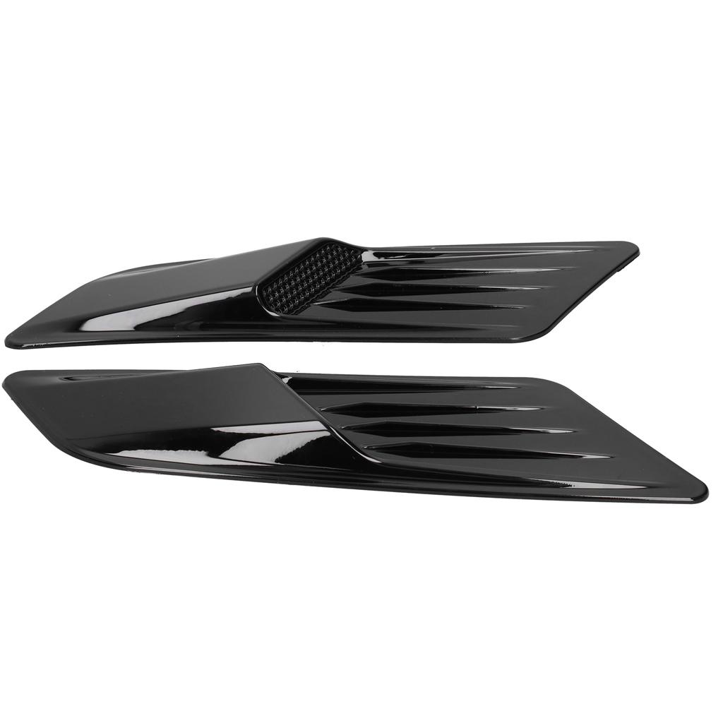 2 шт. Накладка на передний капот, отделка воздуховода, глянцевая черная, универсальная, подходит для Ford Mustang 2015-2017