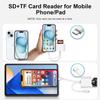 SD Card Reader for iPhone iPad, USB C SD Card Reader with MicroSD/SD Dual Slot, Type C OTG Adapter, Camera Card Viewer Memory Card Reader, SD Card Rea