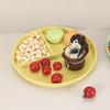 Home Breakfast Tableware Children Three Compartment Divided Meal Plate Weight Loss Ration Unbreakable Dish Plate