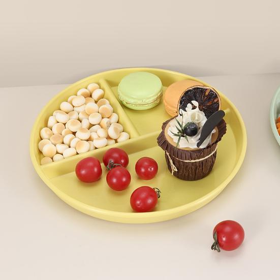 Home Breakfast Tableware Children Three Compartment Divided Meal Plate Weight Loss Ration Unbreakable Dish Plate