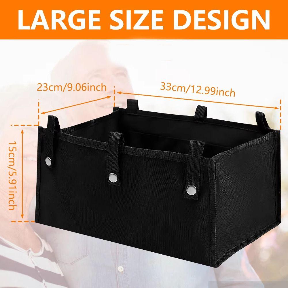 Foldable Wheelchair Storage Pouch Large Capacity Under Seat Pouch Four Wheel Rollator