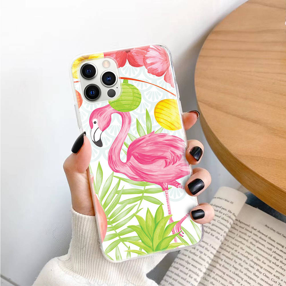 Чехол Flamingo TPU для iPhone XR 7 8 14 15 11 12 13 X XS Pro Max Xiaomi Redmi 13C Note 9 Samsung A22 S23 S24 Ultra Plus VIVO