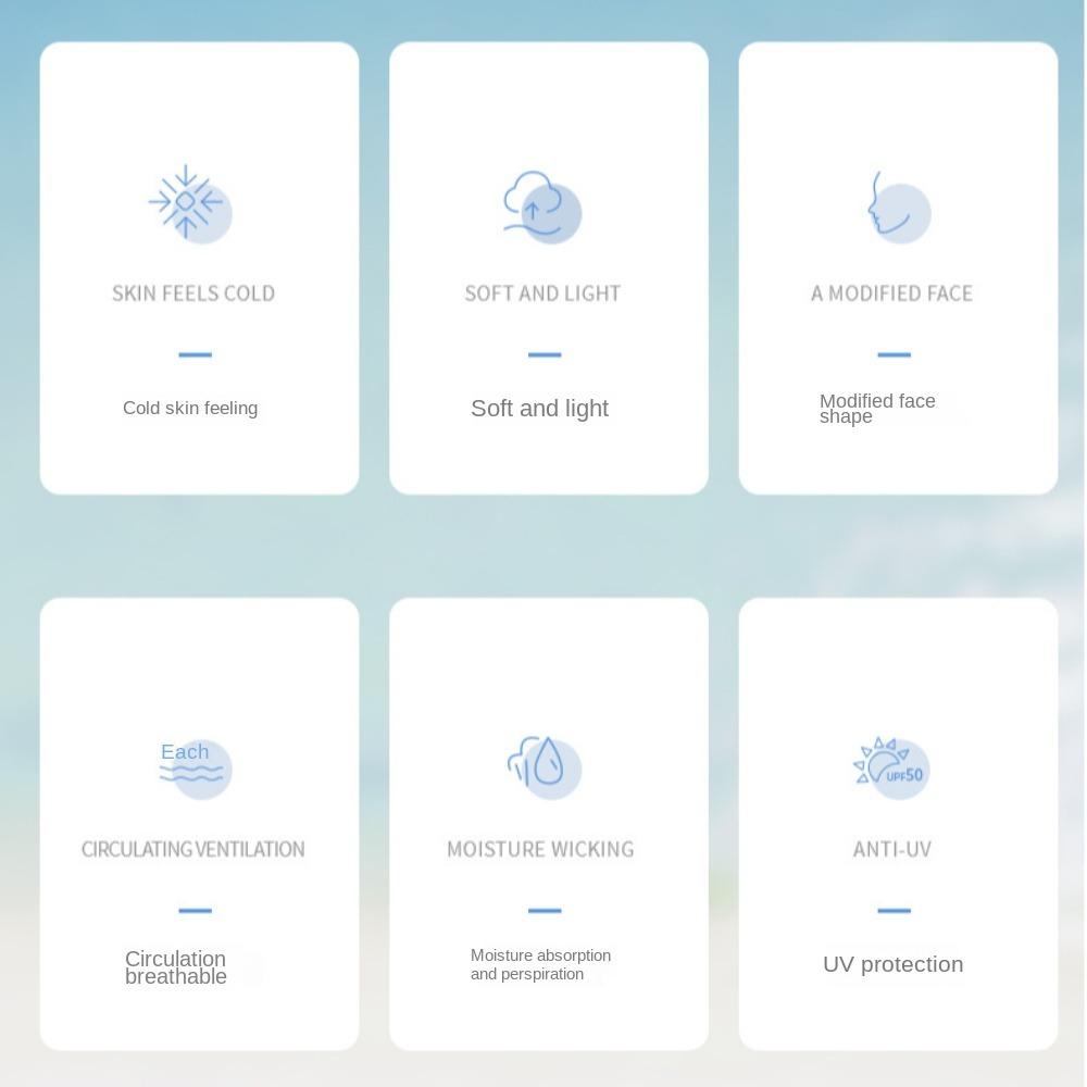 Hanging Ear Cool Face Scarf Elastic Cycling Balaclava Animal Face Cover Scarf Summer