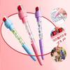 Ручка-барботер Fidget со штампом и световым пузырем Ручка-роллер для выдувания пузырей Креативная печать Ручка-штамп для школы