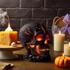 Yousheng Skull Desk Lamp Gothic Magma Skull Lamp Spooky LED Human Skull Desk Light for Halloween Party Mantel Decoration