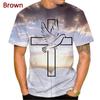 Fashion God Graphic T Shirts Summer Short Sleeve Unisex's Clothing Round Neck Cross 3d Printed T-shirt Christian Jesus Unisexs Clothes