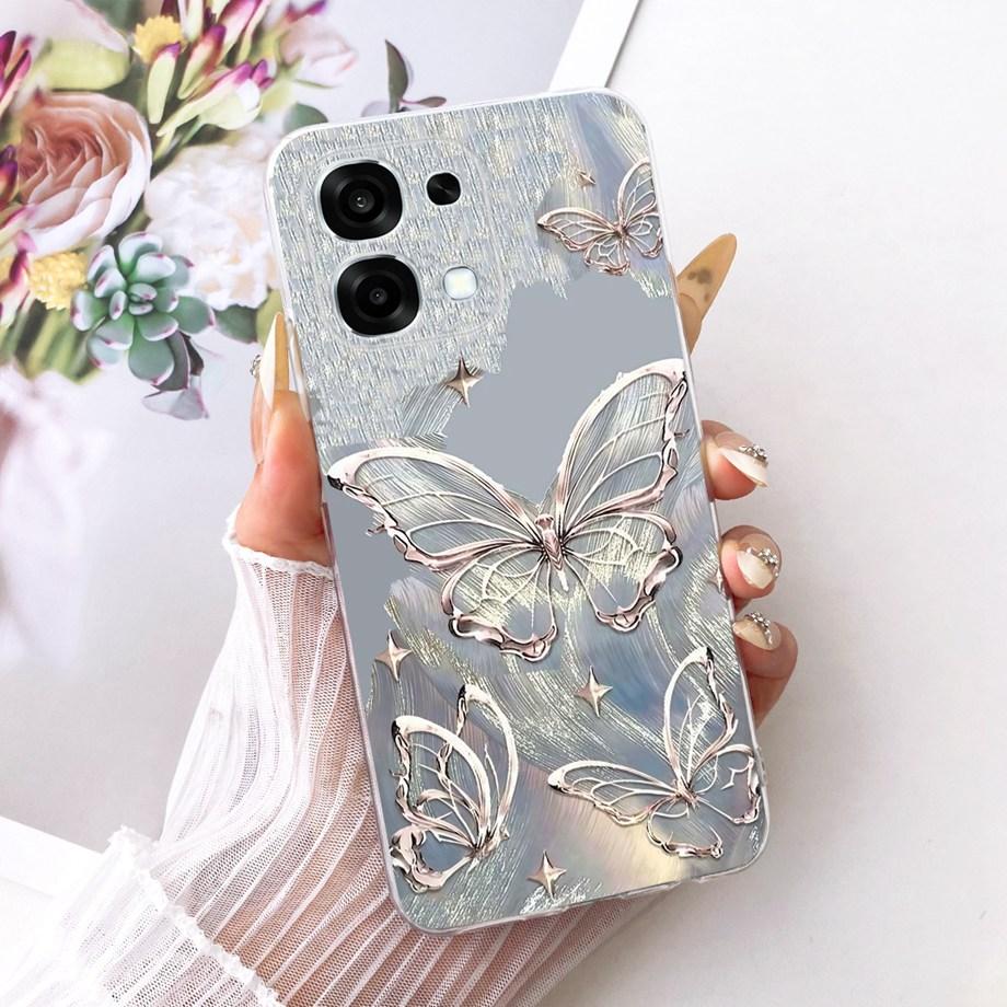 For Oppo A6 Pro 4G 5G OPPOA6 / Oppo F31 Pro Phone Case Soft Clear Silicone Back Cover Butterfly Dragon Fashion Pattern Bumper