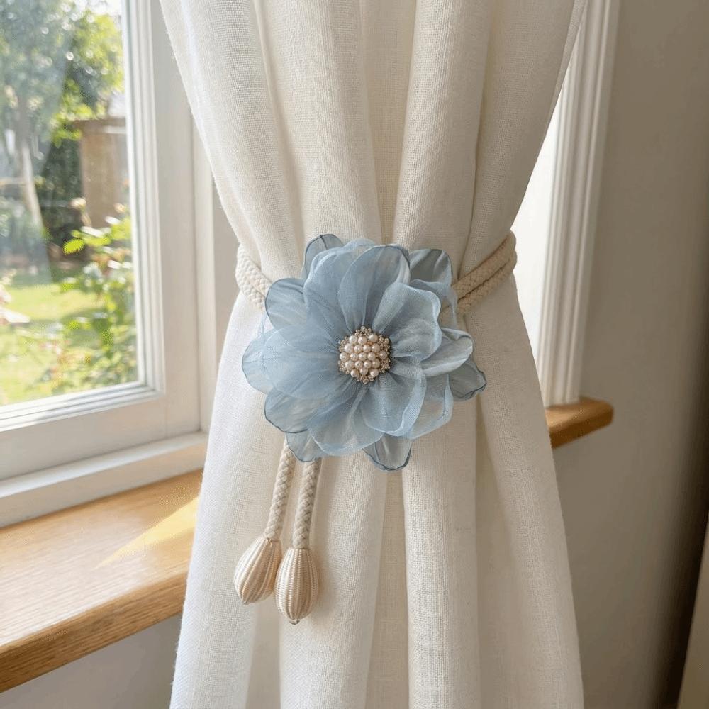 Romantic Flower Window Tiebacks Exquisite Curtain Straps Clips Curtain Tape Wedding