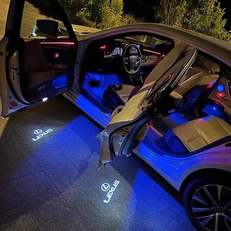 Car Stickers HD Car Door Lamp Projector Car Badge Welcome Light For Lexus F SPORT RX330 IS250 Ct200h ES300h RX350 IS300h RX450h
