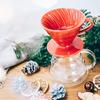 Прозрачная капельная кофеварка HARIO V60 01 керамическая красная На 1-2 чашки кофе, ручная капельная кофеварка, сделано в Японии VDCR-01-R