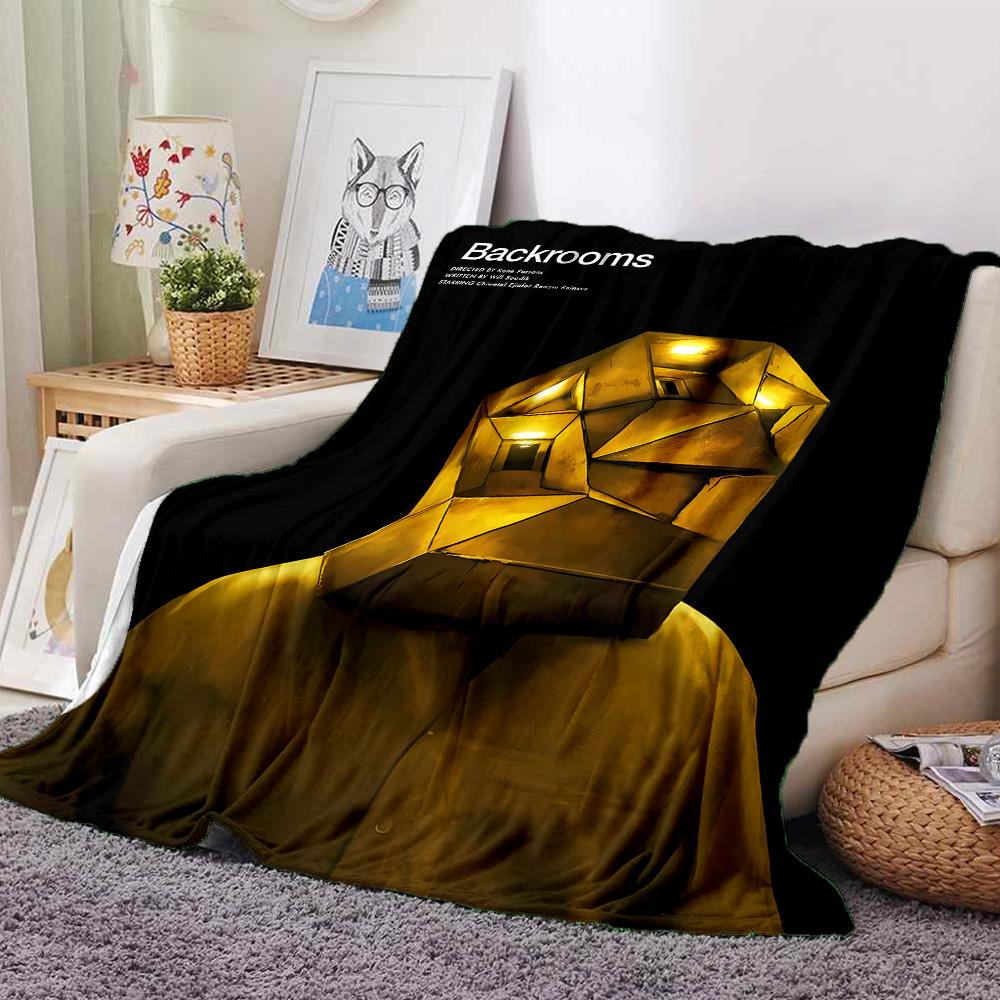 1pc Blanket - horror film The Backrooms Print Design,Lightweight Blanket for Sofa,Bed- Soft &Warm,Gift for All Seasons