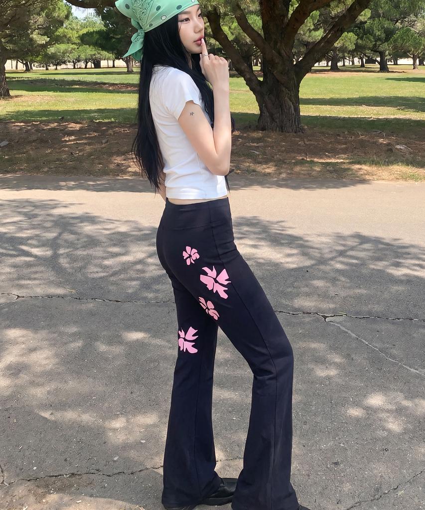 GRAVER [Woman] Still Flower Bootcut Pants_2 Colors