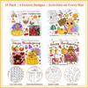 Thanksgiving Coloring Placemats for Kids - Set of 16 Turkey Table Mat Thanksgiving Disposable Paper Placemats Fall Harvest Thanks Giving Activities