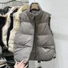Короткий пуховый жилет из хлопка для женщин, весна, осень, зима, свободная верхняя куртка, женский теплый жилет, куртка-камисоль, кардиган