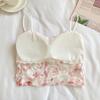 Женский жилет на бретельках, сексуальный топ без рукавов с вышивкой, кружевной спинкой и цветочным узором, топы на бретелях в стиле с подтяжками