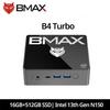 BmaxMini B4 Turbo Mini PC   Intel® 13th Gen N150 3.6GHz  16GB RAM 512GB SSD  Windows 11  Dual-Band WiFi/Bluetooth 5.0