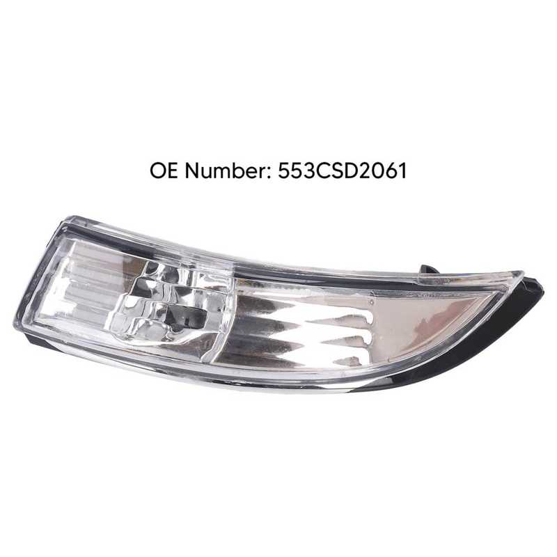 Wing Mirror Indicator Light Cover Left Mirror Indicator Lamp Lens Replacement for Ford Focus Hatcback