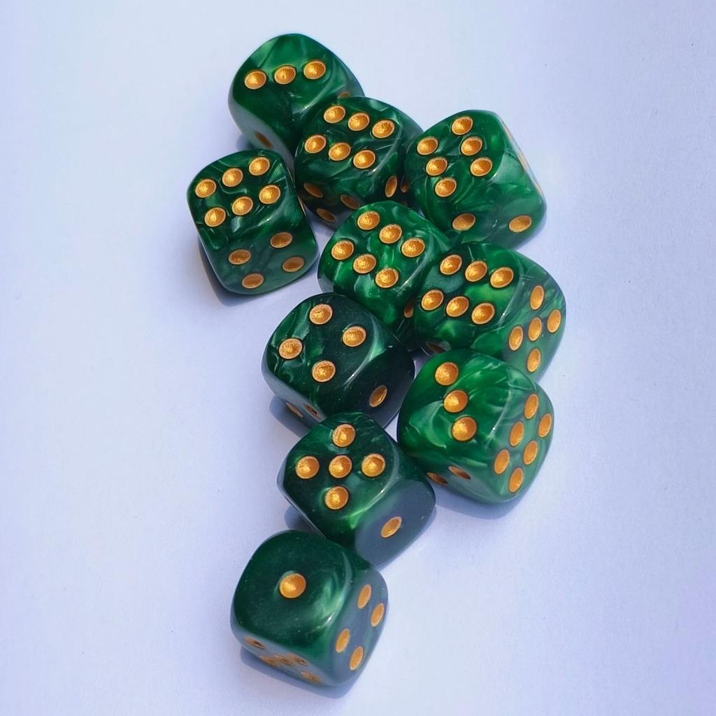 Набор из 10 штук 12-миллиметровых круглых кубиков с жемчужным узором и точками, цифровой набор кубиков, ролевая игра, COC, Dnd, настольная игра, кубики для развлечений для беговой группы, Dnd