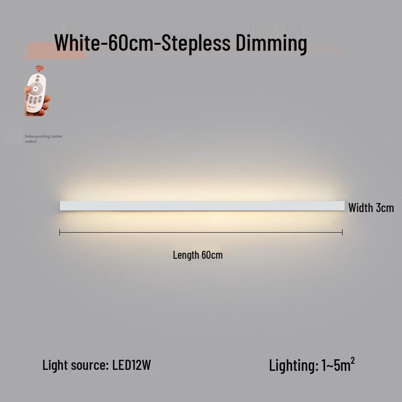 Minimalist Modern Long Strip Wall Lamp for Bedroom, Living Room, or Sofa Side