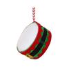 Christmas Drum Hanging Ornament for Tree Decoration Plush Fabric Texture Classic