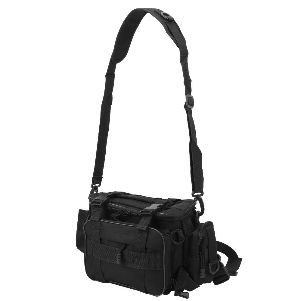 Polyester Fishing Shoulder Bag Adjustable Straps Fishing Bag Fishing Tool Bag  Outdoor Storage