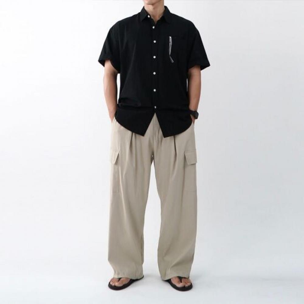 Onl Cargo Nylon Wide Pants Balloon Pants Ice Pants