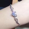 Eight Hearts Eight Arrows Plated PT950 Zircon Heart Heart Angel Wings Fashion Bracelet For Women Hand Accessories