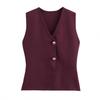 Women's Summer V Neck Vest Button-up Sleeveless Suit Jacket Waistcoat Casual Business Blazer Vest Top
