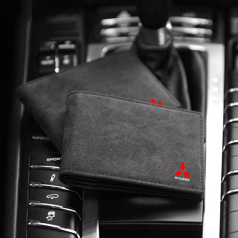 Чехол для водительского удостоверения автомобиля из замши с защитой от меха для документов на вождение автомобиля Mitsubishi Pajero Sport Outlander ASX Lancer Eclipse Cross