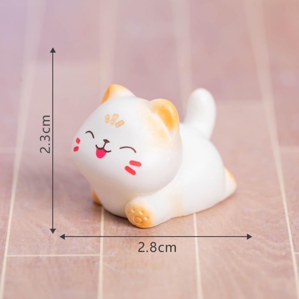 Mini Cat Desktop Decoration DIY Accessories Animal Figurine Cute Cat Ornaments  Home Decor