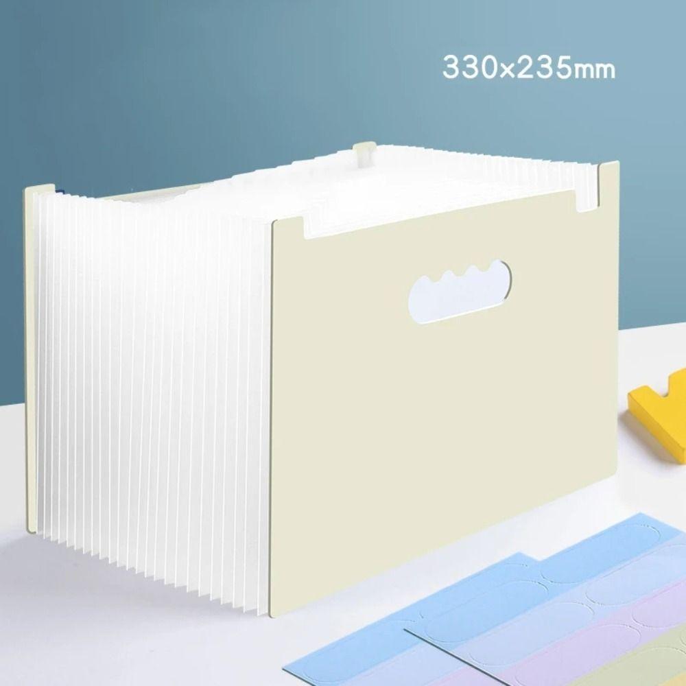 Multi Layer A4 Expanding Organ Bag Portable Paper Organizer 25 Pockets File Folder Office