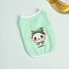 Dog Vest Round Neck Summer Breathable Pet T-shirt Cute Cartoon Animal Print Cat Pullover Pet Fashion Clothes