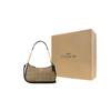 New COACH Teri Canvas With Leather Handbags Shoulder Bags Women's Khaki & Black CJ941-IMCBI