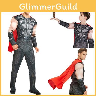 Костюм супергероя Тора из фильма «Мстители: Финал» для взрослых, с изысканным исполнением и дышащим материалом