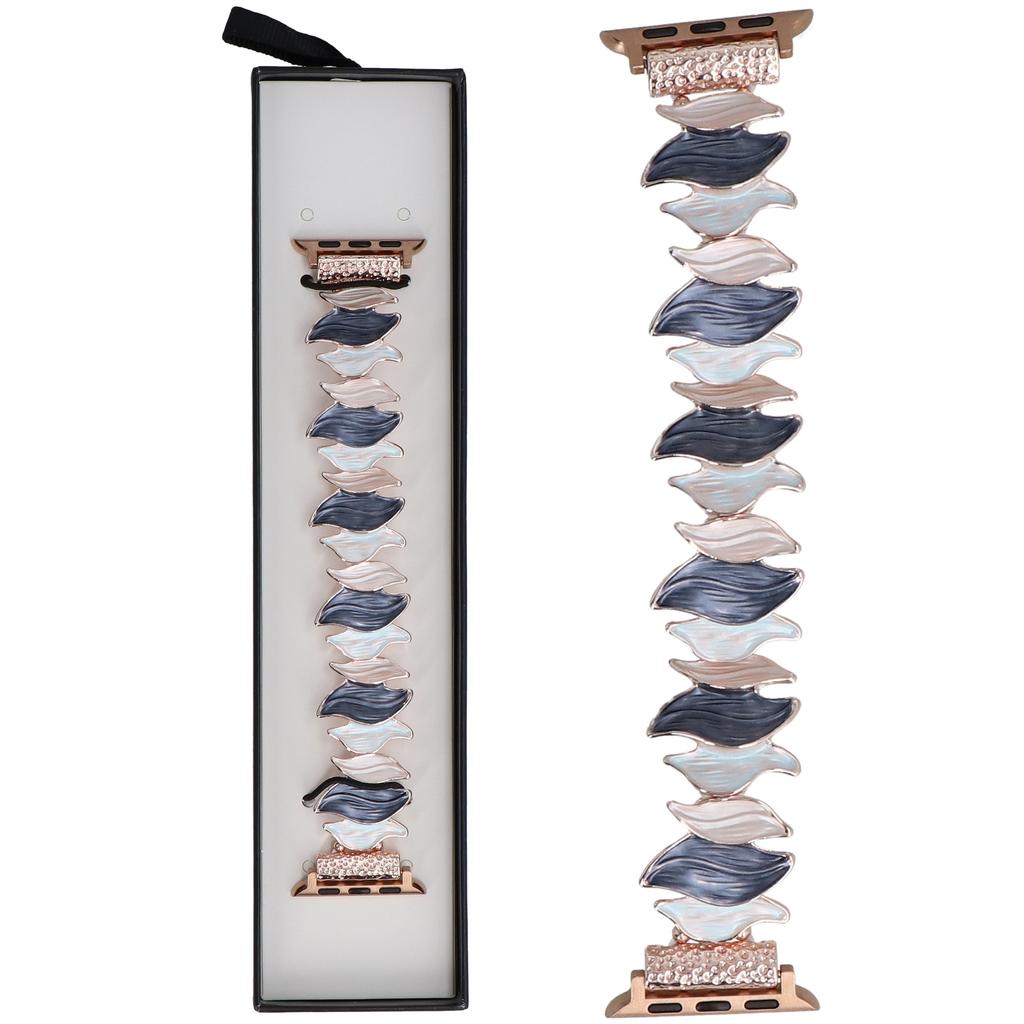 New GlacierX Gleam Kiss Stretch Bracelet Ocean Blush for Apple Watch 38/40/41mm Blue-Pink