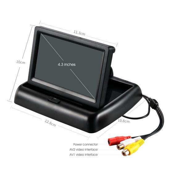 Автомобильные аксессуары, 1 комплект, 4,3-дюймовый дисплей, светодиодный экран высокой четкости, складной универсальный автомобильный DVD, многорежимная резервная камера, система для автомобиля