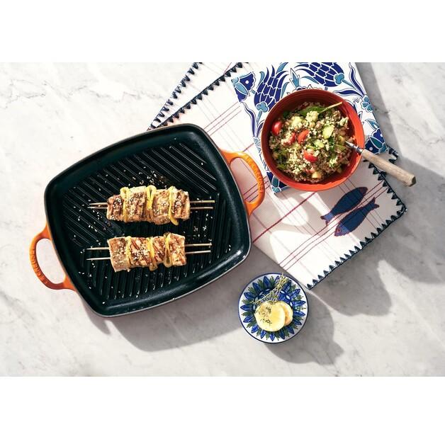 Сковорода-гриль Le Creuset Signature из чугуна, овальная, 30x27 см, красная (20201300900422)