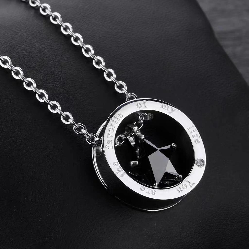 Stars in Love Niche Couple Necklace Simple Hip Hop Trend Men and Women Pair Couple Necklace