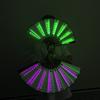 Световой вентилятор, светодиодный светильник для атмосферы, складной 12 В, 8 дюймов, светящийся прочный шарнир, КТВ, украшение для бара, клуба, реквизит для ночных представлений, ручной вентилятор