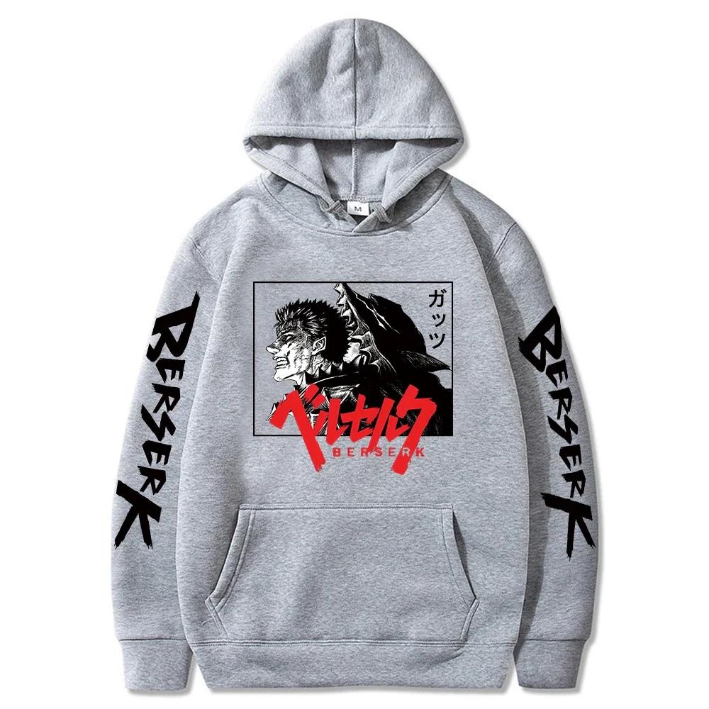 Japan anime Berserk Guts Hoodies Sweatshirt Loose Casual Manga Hip Hop Man Cartoon Woman Cloths Oversized hoodies sweatshirt
