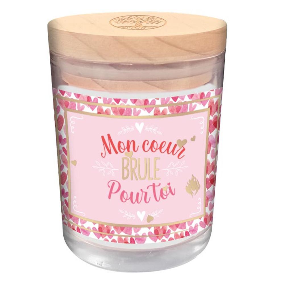 Les Trésors De Lily [A3728] - Ароматическая свеча "Мое сердце горит для тебя" розовая - 92х70 мм