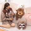 New High-Quality Cartoon Seals Monkey Sloth Plush Stuffed Animals Plushies Cute Hug Throw Pillow Birthday Xmas Boy Girl Gifts