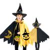 Halloween Child Wizard Cloak and Hat Set Costume for Party Fancy Dress Carnivals