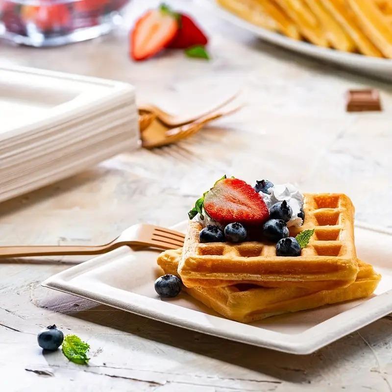 Одноразовые квадратные тарелки Бытовая кухня Ресторан Фруктовый салат Десерт Закуска День рождения Вечеринка Рождество Пикники Столовая посуда