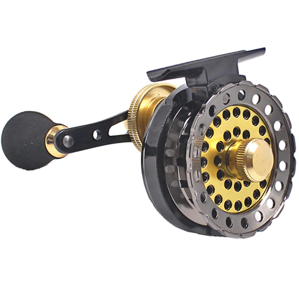 Wellvie classy cage fishing raft reel black porgy octopus squid drop left-handed 2.6:1 aluminum machine cut 6+1BB raft reel hechi fishing single-axis