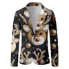 Unisex Winter Christmas Prints Suit Jackets Unisex Casual Fashion Button Jackets