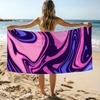 Черно-белое полотенце для пляжа Strata Liquid Towel, большого размера, быстросохнущее, впитывающее, мягкое, для плавания, пляжа, для мужчин и женщин