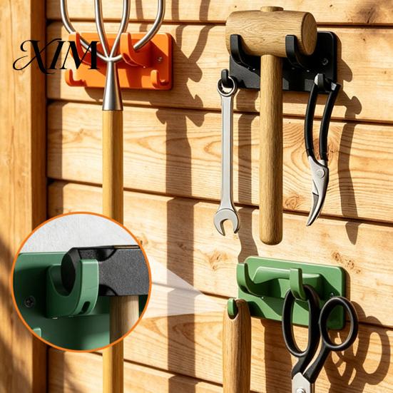 Garage Storage Hooks for Shovels Wall Mount Tool Organizer, Heavy Duty ABS Compact Bracket, Weather Durable Bracket Resistant Multi-Purpose Hook with
